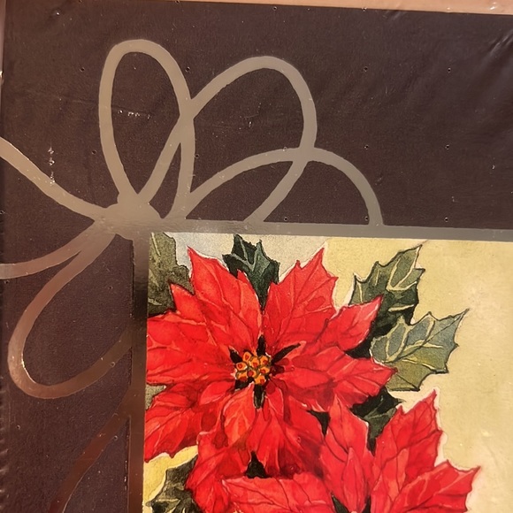 Christmas Cards Boxed Set 16 Holiday Poinsettias Fantus Paper Vintage - Picture 5 of 6